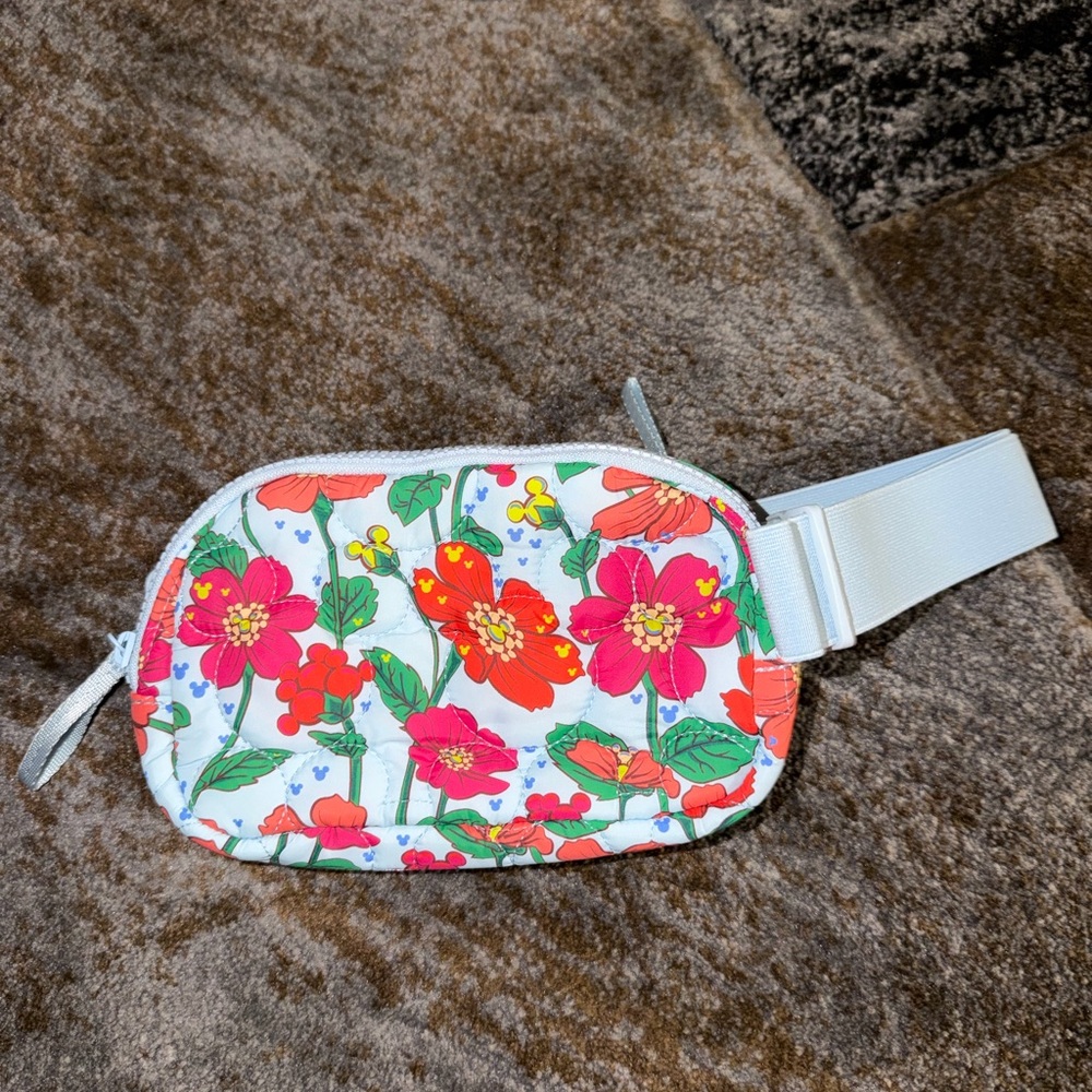 Vera Bradley Mickey Meadow Floral Mini Bag - Red and Green